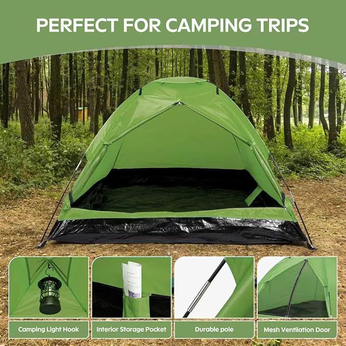 1-2 one Person Two Persons Small Camping Tents for Hiking with rainfly, Esay Set up Dome Tent with Carrying Bag,Basic Portable Camping Small Tents for Backpacking