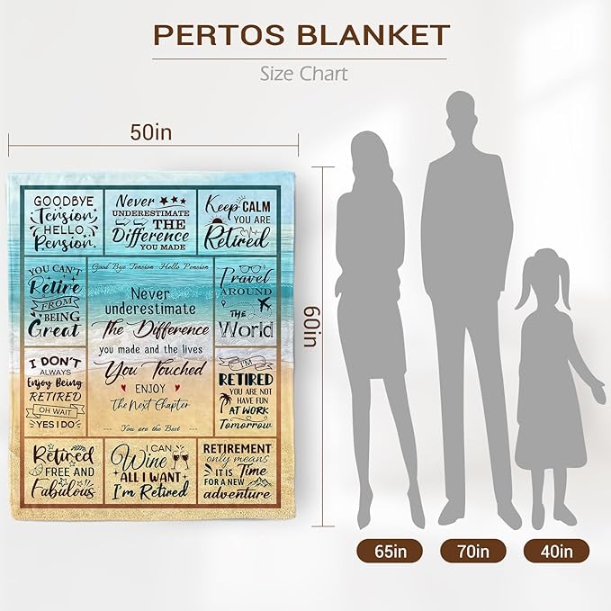 Retirement Gift for Woman, Retired Gifts for Women Men, Retirement Blanket for Women, Soft Blanket for Couch Bed 60"x50"