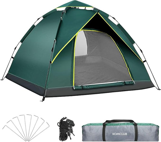 KOMCLUB Camping Tent Tents for Family Camp Tent Waterproof Windproof Outdoor for Backpacking Hiking Easy Setup with Storage Bag