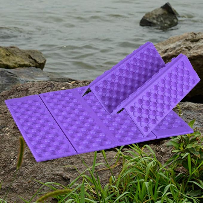 VGEBY1 Camping Foam Pad, Foldable Seat Cushion Waterproof Folding Camping Mat Foam Seat Pad (+Black)