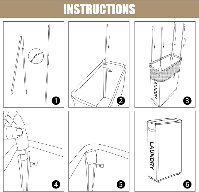 DOKEHOM 29-Inches Enlarged Slim Laundry Basket with Removable Wash Bag on Wheels, Collapsible Rolling Laundry Hamper, Foldable Narrow Corner Clothes Storage Bins (Black)