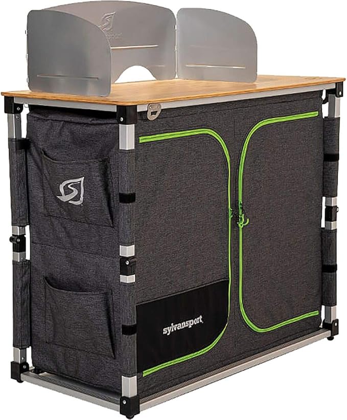 SylvanSport Outdoor Camp Kitchen for Easy Cooking, Clean Up, and Camping Meal Prep - Great for Campsites, Tailgates, BBQs and Glamping - Camping Essentials - Dine-O-Mite Small Version