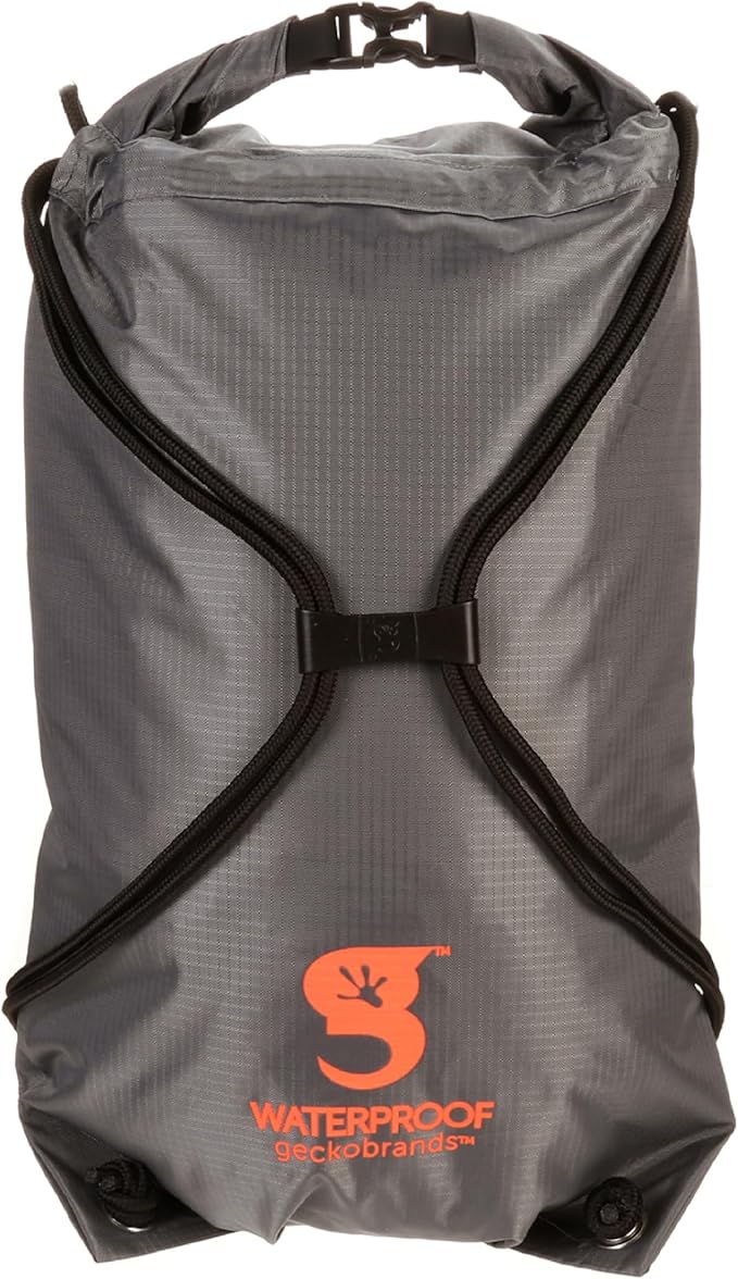 geckobrands Embark 10L Drawstring Backpack – Waterproof, Lightweight Dry Bag for Beach, Hiking, and Light Water Activities