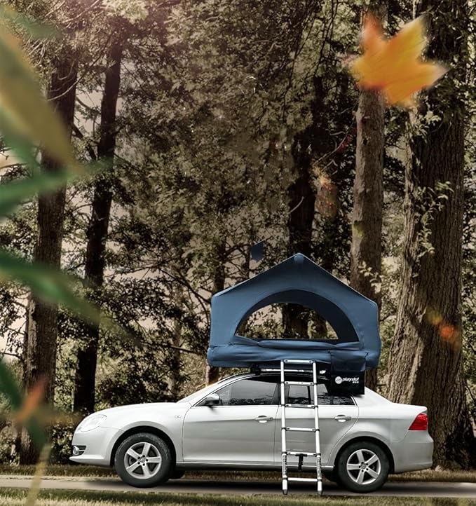 UNISTRENGH Car Roof Top Tent - Overland Water Camping Inflatable Waterproof Rooftop for SUV Jeep Bronco Off-Road Vehicle - Soft Cover Multi-Functional 2-3 Person