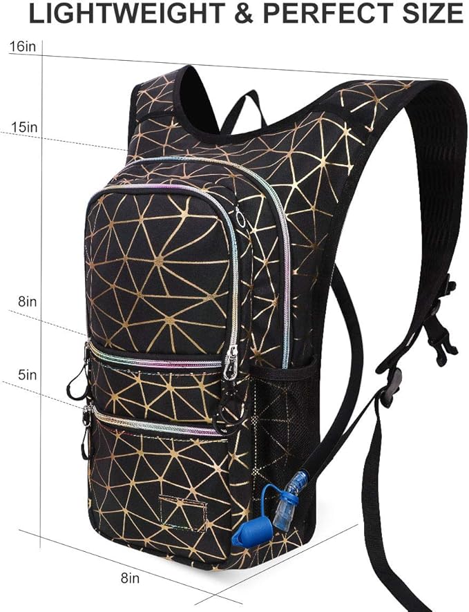 Hydration Backpack Pack, Water Backpack 20L Capacities Included 2L Hydration Bladder, Festival Essential - Rave Hydration Pack Hydropack Hydro for Hiking, Festival Gear