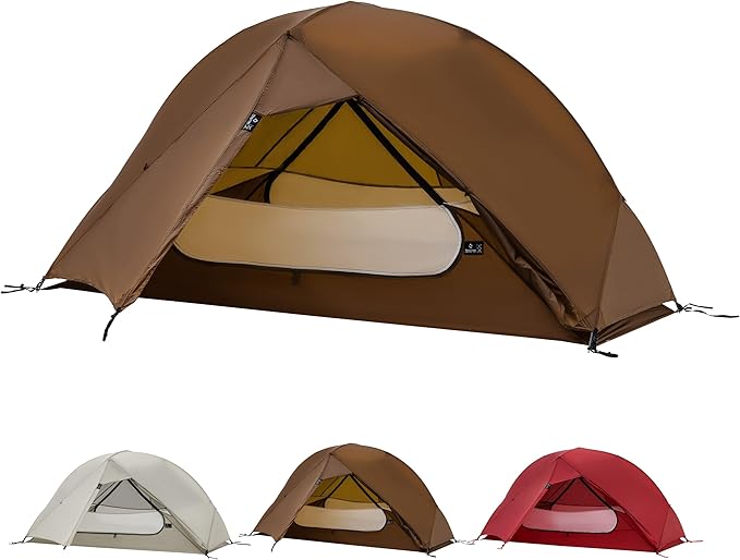 Thous Winds Camping Tent, 1 Person Lightweight Tent for Backpacking, Ultralight Easy Setup Waterproof Camping Tent, for Outdoor Trekking Mountaineering