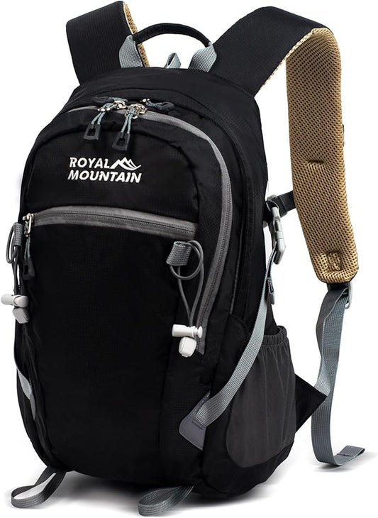 Hiking Backpack With Rain-cover, 30L Travel Backpacks For Women Men, Camping Daypack Backpacks Lightweight, Durable Hiking Backpack Fit For Camping,Daily Commuting, Short Trips (Black)