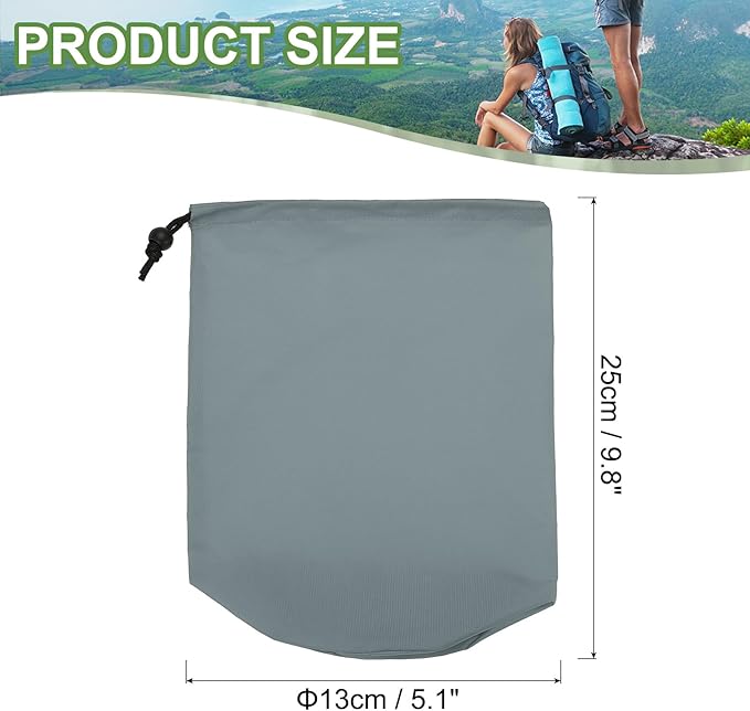 PATIKIL Stuff Sack, Waterproof Outdoor Storage Sack Portable Drawstring Dust Flap Bag Lightweight Sleeping Bag for Camping Hiking Backpacking