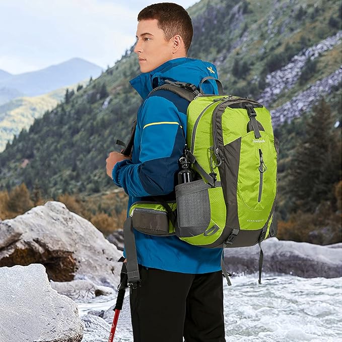 SPEEDPARK Hiking Backpack 40L Waterproof Hiking Daypack with Rain Cover, Outdoor Trekking Travel Backpacks for Men Women