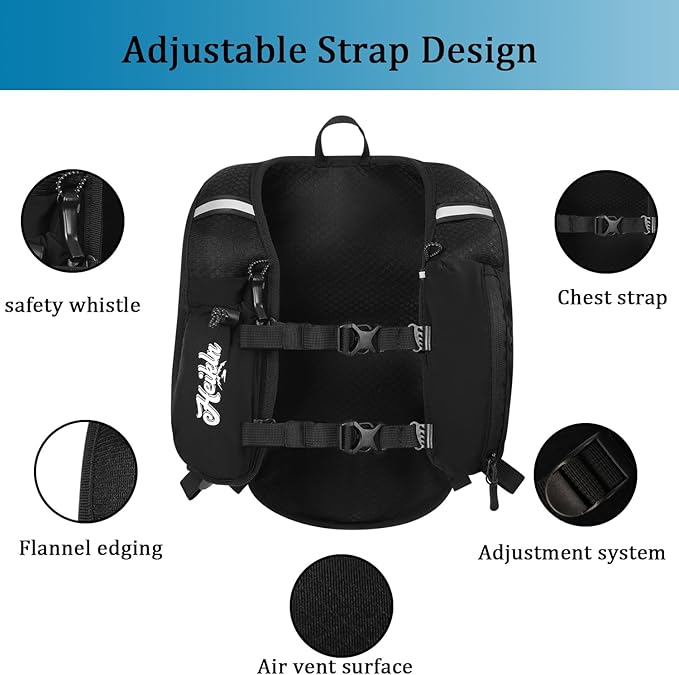 Hydration Backpack,Lightweight Water Backpack with 2L Water Bladder Running Hydration Vest Backpack for Hiking Running Cycling Hiking