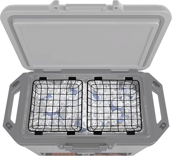 Cooler Basket,Cooler Basket for Ninja FrostVault 50qt Hard Cooler & 45qt/65qt Wheeled Coolers,Stainless Steel Storage Dry-Goods Baskets, Coolers Accessories - Keep Food Dry & Organized.
