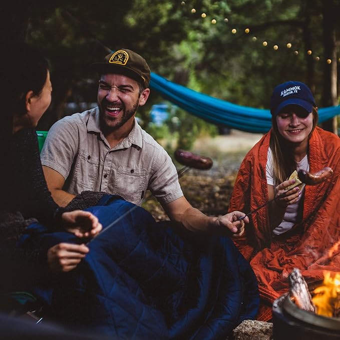 KAMMOK Field Blanket - Microfleece, Water Resistant, Portable, Durable, Indoor/Outdoor Camp Blanket (84 in × 50 in) - Granite Gray