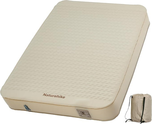 Naturehike 3.94’’ Thick Self Inflating Sleeping Pad with Built in Pump, Double Foam & Air Camping Mattress, Full XL Camping Sleeping Pad for Tent, Car, Cot, Truck, 661 lbs Support