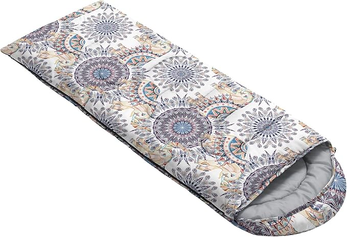 Kids Sleeping Bag for Boys Girls,Bohemian Cowboy Print-Lightweight Warm Portable Outdoor Indoor-Waterproof Cold Weather Resistant Sleeping Bag for Camping Hiking