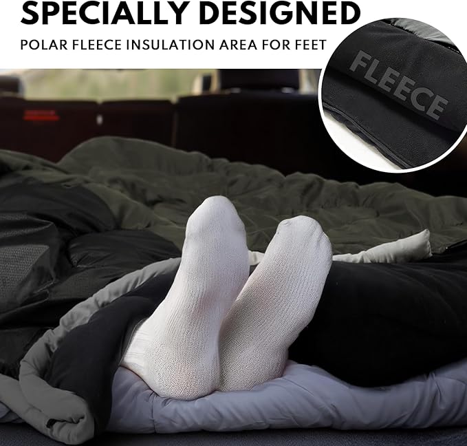 0 Degree XXL Sleeping Bags for Adults Cold Weather,Camping Sleeping Bag with Compression Sack for Winter Hiking, Hunting,Traveling