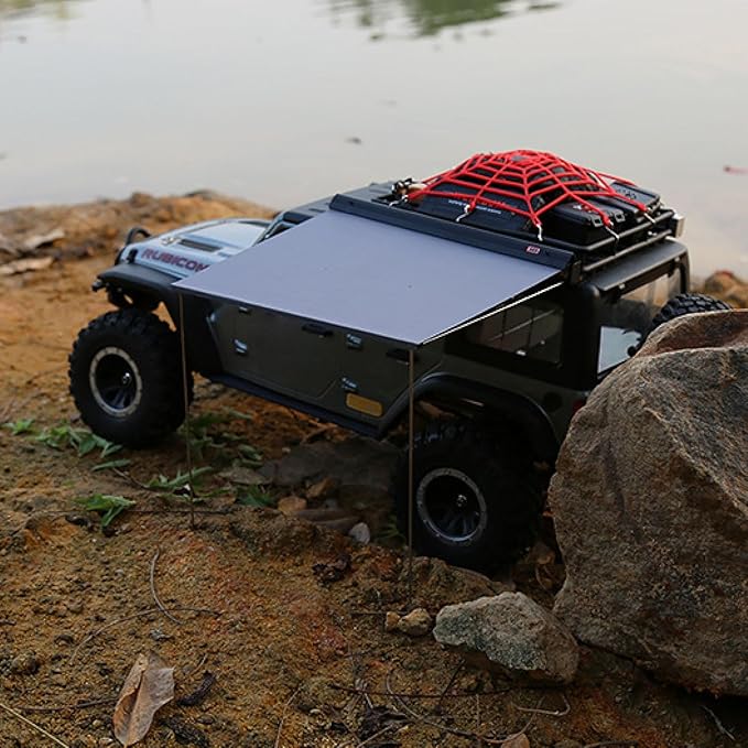 1/8 1/10 RC Car Simulation Rooftop Net Roof Side Awning Tent for SCX10 TRX4 D90