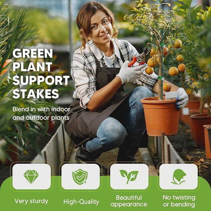 10 Pack Stackable Monstera Plant Support, Garden Plant Support Stakes for Indoor Outdoor Plants, Climbing Plant Support Structures Plant Holder Stick Moss Pole for Support Tall Potted Plants