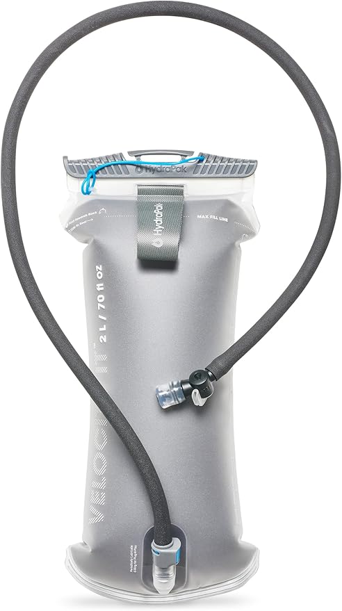 HydraPak Velocity IT (1.5L or 2L Hydration Reservoir) - Insulated Water Bladder/Reservoir for Hydration Pack – Self-Sealing Bite Valve, Leak Proof and Dishwasher Safe