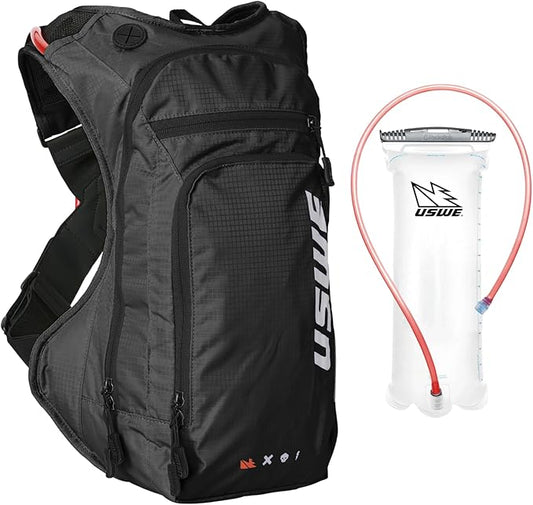 USWE Outlander Moto Hydration Pack, Running, Hiking Hydration Backpack with Water Bladder, Hydropack for Men and Women, Backpack Gear and Equipment for Cycling, MTB