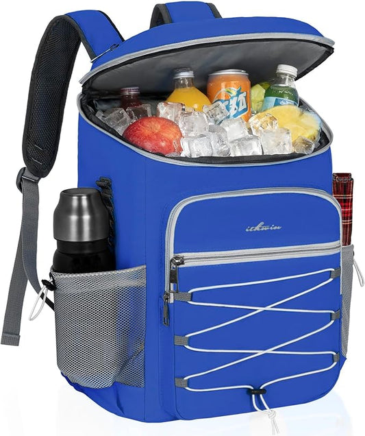 Cooler Backpack, Portable Insulated Leakproof Backpack for 33 Cans (330ml), Lightweight Insulated Soft Cooler Backpack for Picnic, BBQ Camping, Lunch, Beach and Hiking, for Men and Women