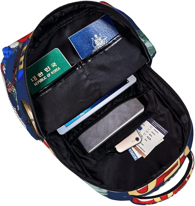 Lightweight Daypack Backpack for Sports Travel Running, Large Capacity Multipurpose Anti-Theft Bookbag, American Anniversary 250th Freedom Patriotic Art Laptop Backpack Daypack