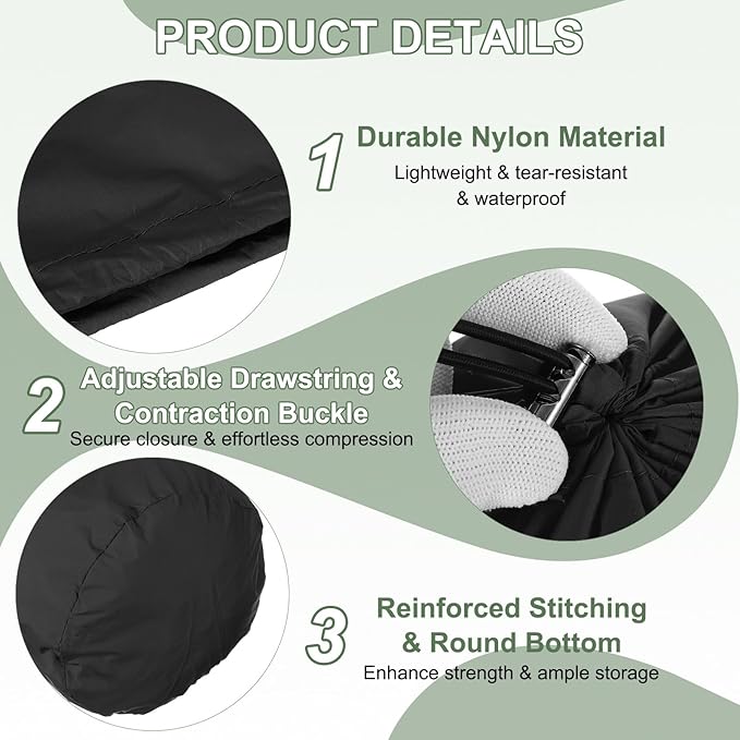 Stuff Sack, Sleeping Bag Storage Sack, Waterproof Outdoor Storage Ultralight Portable Drawstring Storage Bag