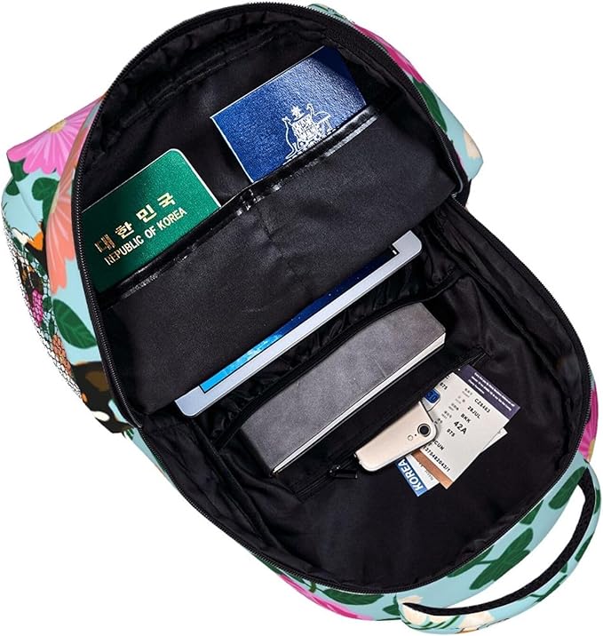 Men Women Polyester Italian Greyhound Dog Flower Daypack Big Capacity Shoulder Bag With Adjustable Shoulder Straps for Camping Travel Walking Cycling