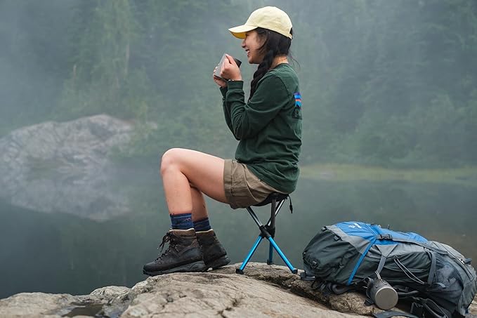 Hillsound BTR Stool for Ultralight Backpacking & Hiking, Lightweight Camping Chairs, Compact Portable Outdoor Seat