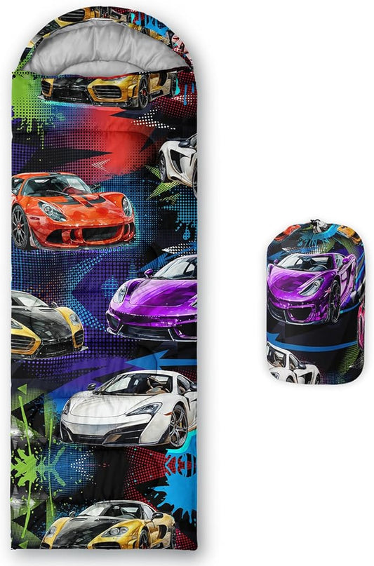 Sleeping Bags for Adults and Kids Camping Sleeping Bags for Girls and Boys Lightweight Waterproof Cold/Warm Sleeping Bag for 3 Season