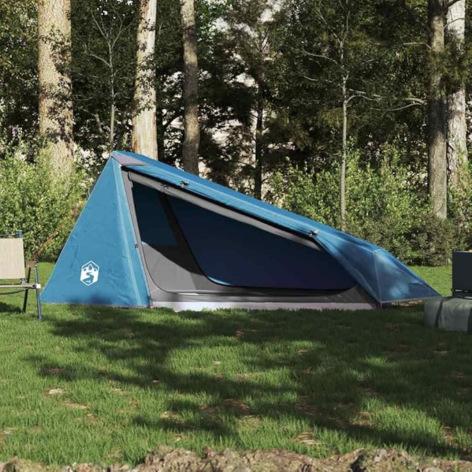 1-Person Tunnel Camping Tent, Waterproof Lightweight Backpacking Tent with Detachable Rainfly, Portable Hike Shelter for Outdoor Traveling, Easy Setup Green