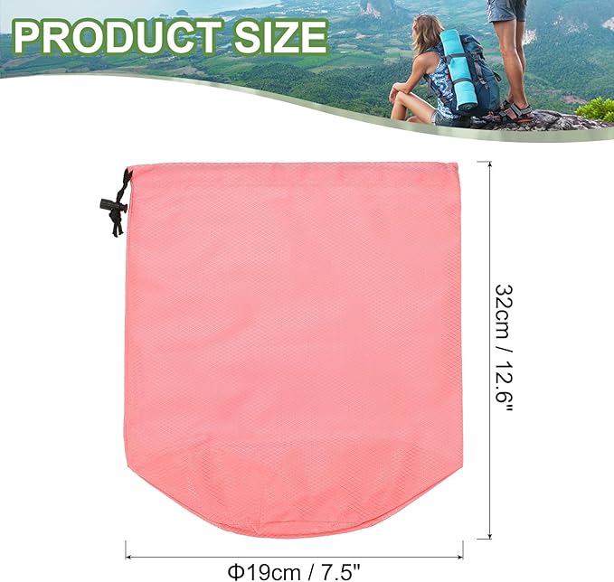 PATIKIL Stuff Sack, Waterproof Outdoor Storage Sack Portable Drawstring Dust Flap Bags Lightweight Sleeping Bag for Camping Hiking Backpacking