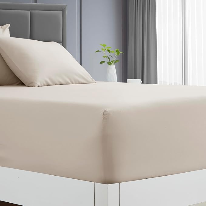 Clara Clark Twin Sheets - Hotel Luxury 5 Piece Bed Sheets for Twin Size Bed - Soft Bedding Sheets & Pillowcases, Fits Mattress up to 16 inch deep. Twin, Linen
