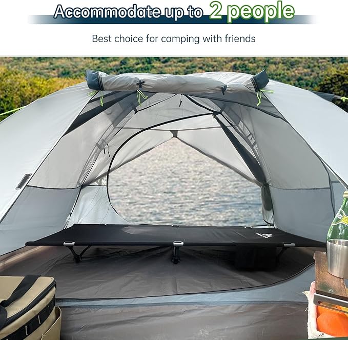 1–2 Person Backpacking Tent, Lightweight Waterproof Camping Tent with Rainfly, Easy Setup Portable Hiking Tent for Outdoor Camping