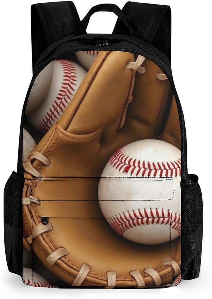 Lightweight Rucksacks for Camping Picnic Walking Cycling, Large Capacity Multipurpose Anti-Theft Carry On Bag, Baseballs Travel Hiking Camping Rucksack