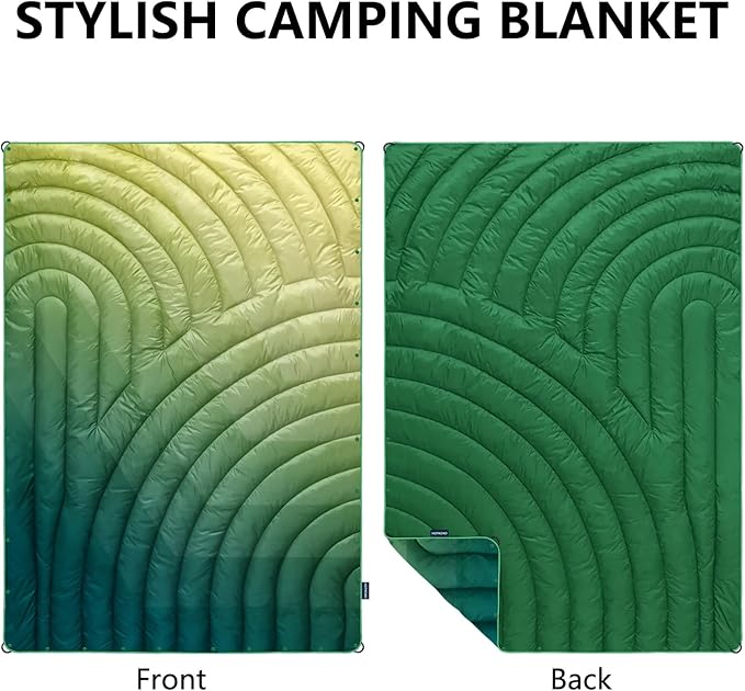 Camping Blanket,Puffy Blanket Lightweight Packable Camping Blanket Outdoor Blanket for Camping,Traveling, Stadium, Hiking, Picnics