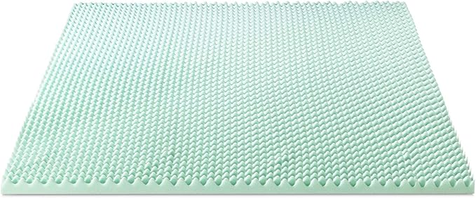 Best Price Mattress 2 Inch Egg Crate Memory Foam Mattress Topper with Calming Aloe Infusion, CertiPUR-US Certified, Full
