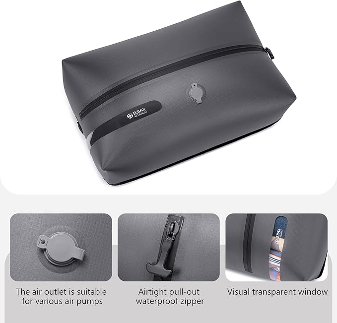 Vacuum Bags for Travel with Pump,Reusable Compression Packing Cubes to Save Space for Luggage and Backpack with IP68 Waterproof,Vacuum Seal Bags for Clothing travel（2packbag with Pump)