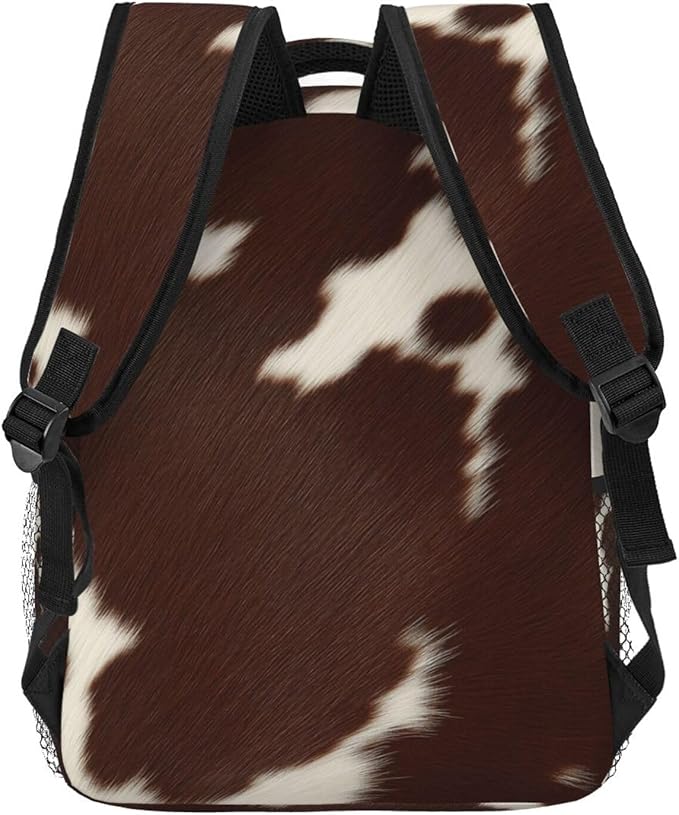 Daypack Backpack Polyester Multipurpose Anti-Theft Cow Print Shoulder Bag Big Capacity Gym Outdoor Hiking Backpack With Smooth Zippers