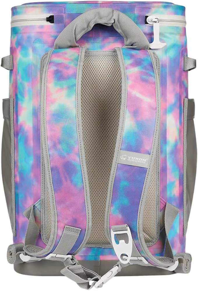 Yukon Outfitters Hatchie Backpack Cooler, 54-Liter Durable Insulated Cargo-Ready Outdoor Hiking Watersports Meals & Beverages Daypack Cooler w/Airtight Zippers, Padded Straps & Carry Handle