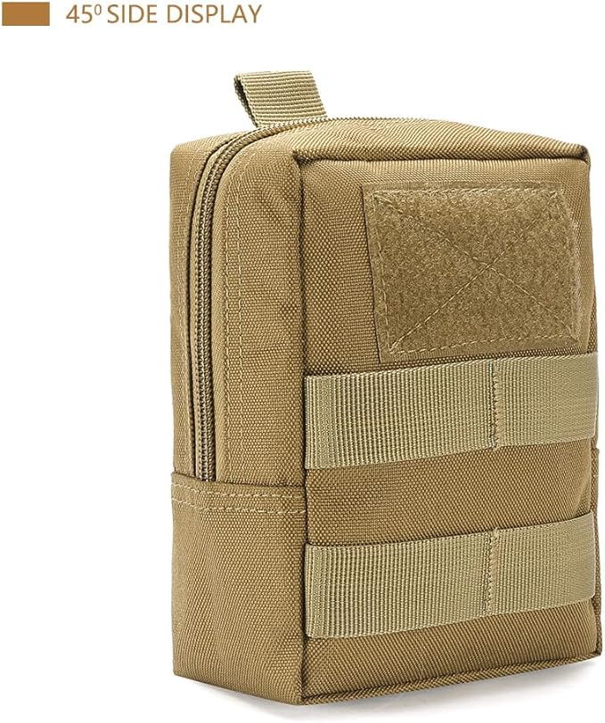 2 Pack Tactical Molle Pouch - Premium Durable Utility Bag for Military, Hiking, Camping, Hunting, EDC & Duty Belts, Backpacks and Vests
