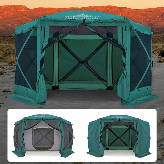 Pop up Gazebo Tents 12x12 FT Canopy Party Portable Tent for Camping Shelter Screen Houses with Inner Tent