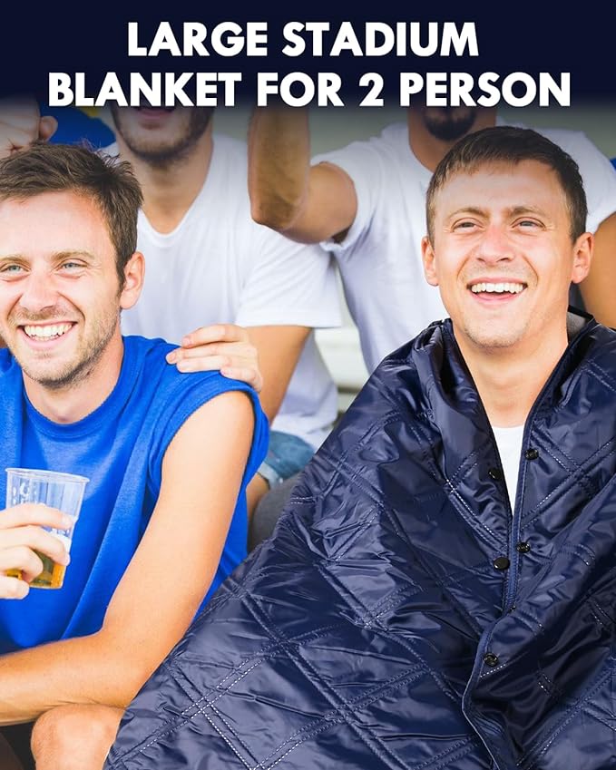 Outdoor Camping Blanket, Fleece Waterproof Stadium Blanket with Protable Bag, Lightweight for Cold Weather, Sports, Pet, Beach, Picnic, Stadium, Travel, Car, 79 * 54inch