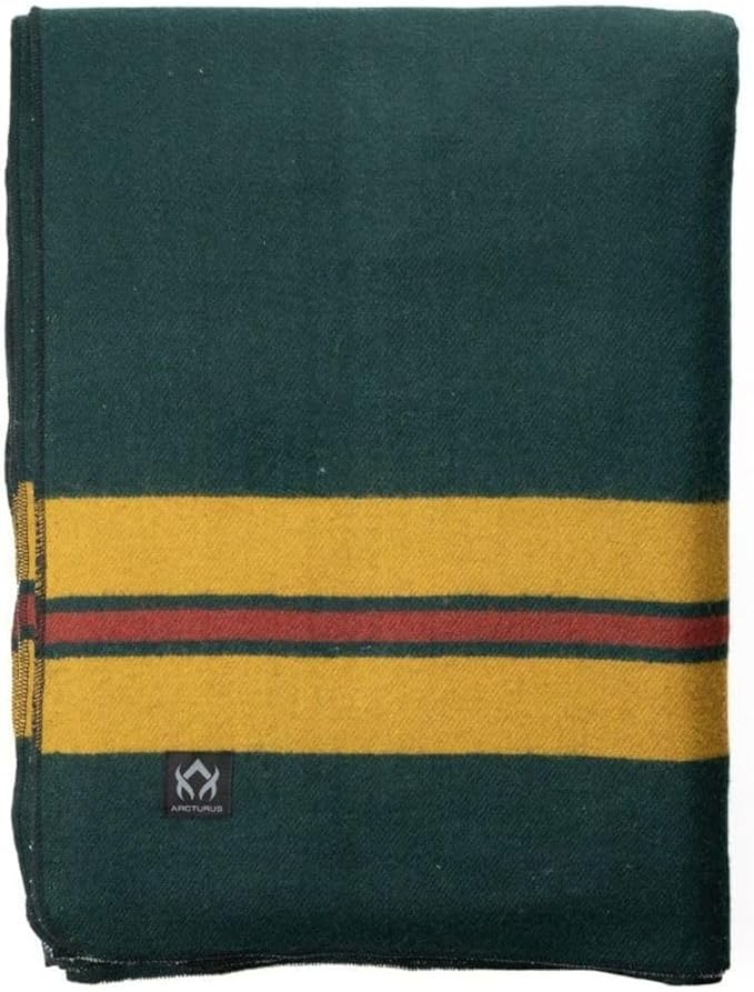 Arcturus Rainier Wool Blanket - 4.5lbs Warm, Heavy, Washable, Large | Great for Camping, Outdoors, Survival & Emergency Kits (Fort Vancouver, Queen)