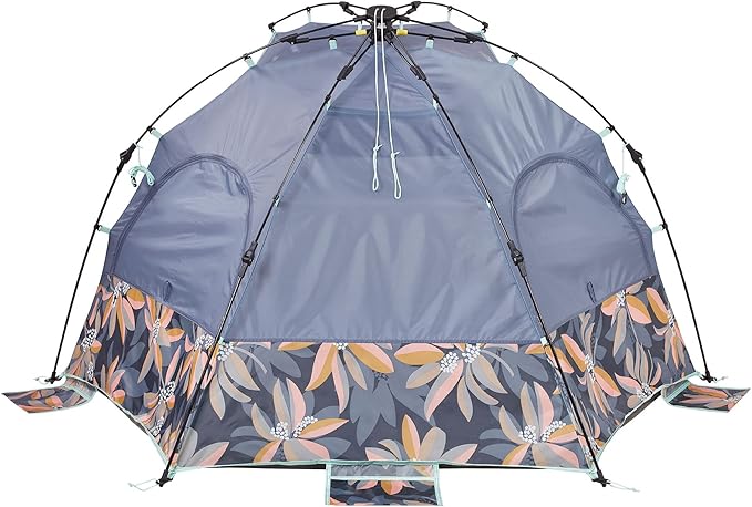 Lightspeed Outdoors Pop-Up Beach Sun Shade, Quick Shelter, Vintage Floral