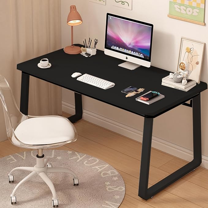 Computer Desk Modern Simple Style Desk for Home Office, 39.3 inch Black Small Writing Table for Bedroom