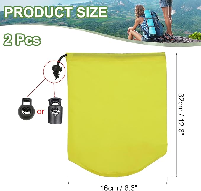 PATIKIL Stuff Sack, Waterproof Outdoor Storage Sack Portable Drawstring Dust Flap Bag Lightweight Sleeping Bag for Camping Hiking Travel