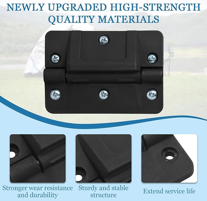 Black Cooler Oversized Mechanical Hinge Replacement for Igloo Newer 150-165 QT Coolers, Cooler Hinges Replacement Parts（1 Pack）