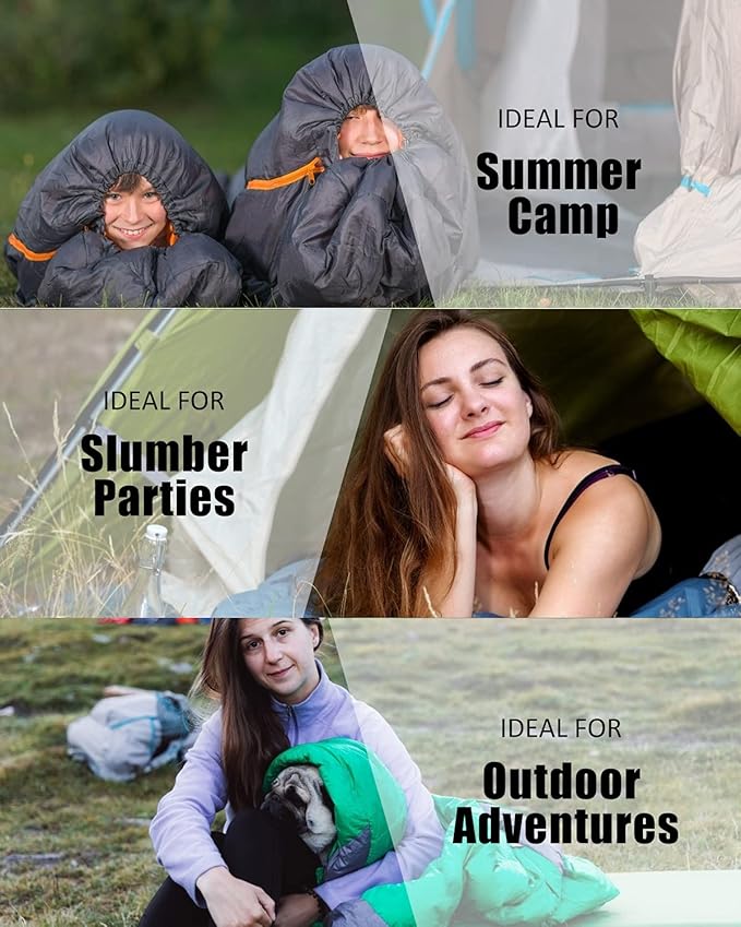 Sleeping Bags for Adults Cold Weather - 20 Degree Big&Tall Size Backpacking Lightweight Waterproof for Girls Boys Mens Teen Women for Camping Hiking Outdoor Travel Hunting with Compression Bags