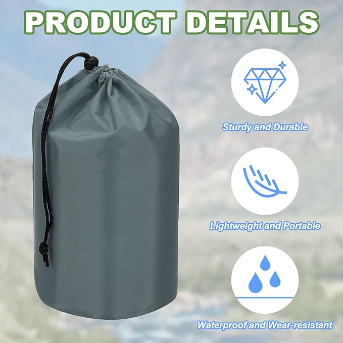 PATIKIL Stuff Sack, Waterproof Outdoor Storage Sack Portable Drawstring Dust Flap Bag Lightweight Sleeping Bag for Camping Hiking Travel
