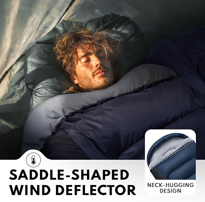 0 Degree XXL Sleeping Bags for Adults Cold Weather,Camping Sleeping Bag with Compression Sack for Winter Hiking, Hunting,Traveling
